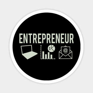 Simple And Minimalist Entrepreneur Typography With Illustration Magnet